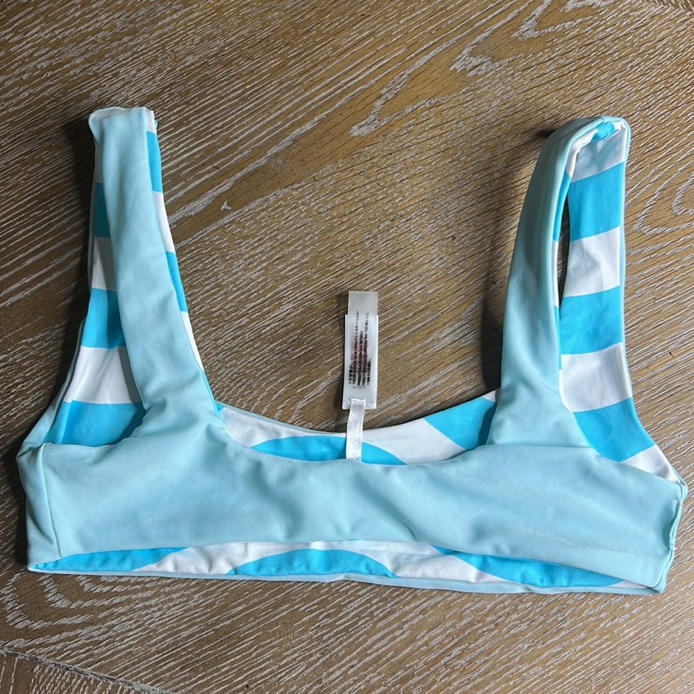 Solid & Striped Reversible Stripe/Solid Blue Biki… - image 6